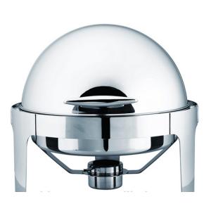 6L Round Roll Chafing Dish , Stainless Steel Roll Top Cookware