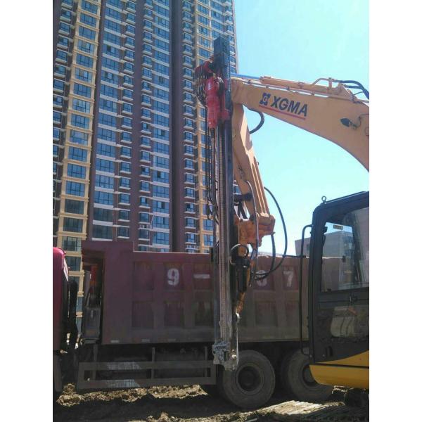 Excavator Mounted Hard 12 M Rock Drilling Rig
