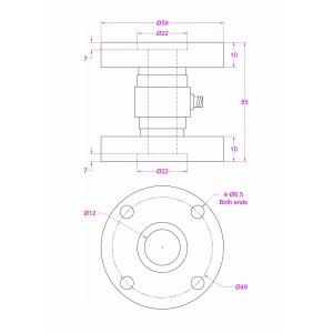 Reaction Torque Transducer 2lbf*in 5 lb-in 10 lb*in 20 in-lb Torque Sensor With