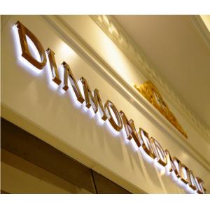 Custom led backlit stainless steel signs channel letters laser cutting