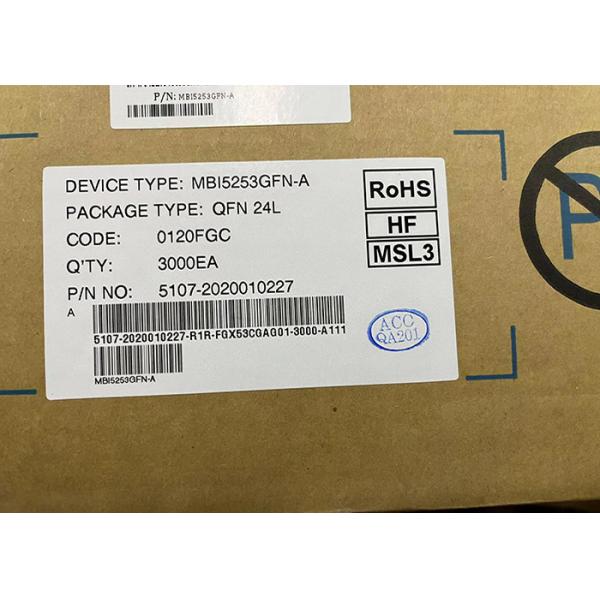 Buy 16 Channel MBI5253GFN-A PWM Constant Current LED Driver 24QFN Integrated Circuit Chip at wholesale prices