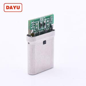 Silver Type C Charger Connector , 4 Pin Usb Connector For Cellphone And Computer