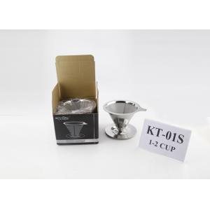 Reusable Stainless Steel Paperless Coffee Dripper With Cup Stand , Eco -