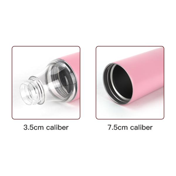 Double Wall Stainless Steel Cup Water Bottle Thermos Vacuum Tea Flask Two Lid