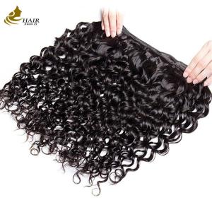 Natural Black Water Wave Virgin Human Hair Bundles