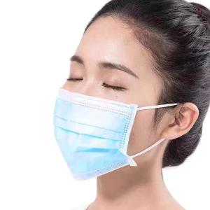 China GMP Certificate Blue Elastic Earloop Medical Mask on sale