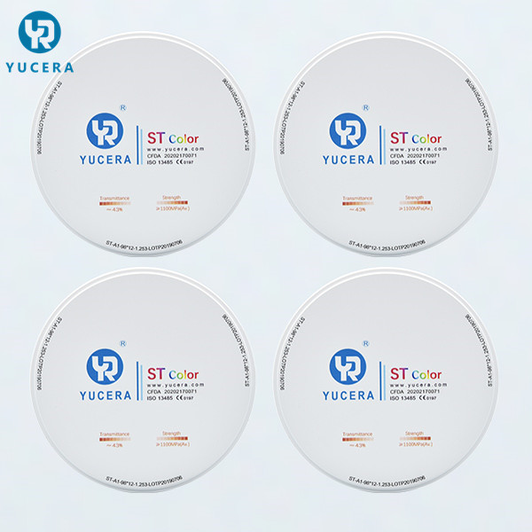 Buy 1100 MPa 1200HV Yucera Pre Shaded Zirconia Blocks at wholesale prices