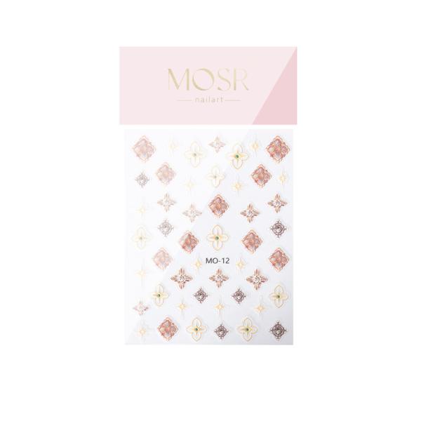 5g Tulip Bunny Nail Enhancement Stickers with Adhesive Backing in Hollow Relief Design