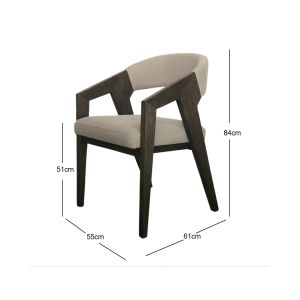 Comfortable Solid Wood Upholstered Dining Chairs Customization Wooden Padded