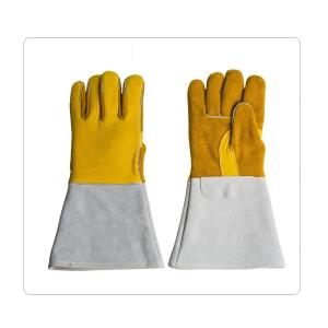 Metal Smelting Excellent Grip Cowhide Welding Work Gloves