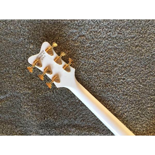 Custom Inlay Design White Gretsc Falcon 6120 Semi Hollow Jazz Electric Guitar (GT-10)