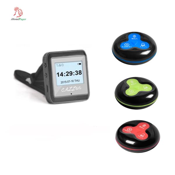 Wireless restaurant waiter service pager kitchen equipment vibrating wrist watch buzzer