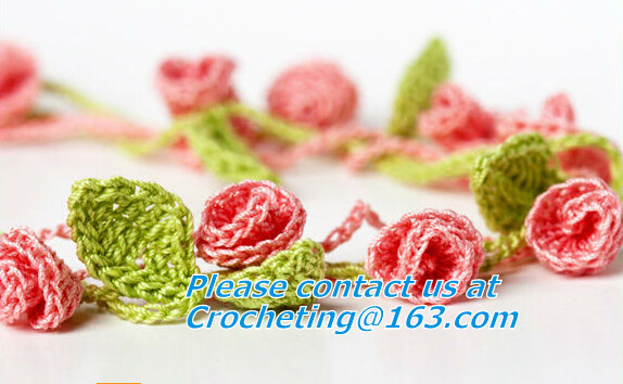 crochet flower necklace, crochet collar necklace, necklace, Crochet Flower