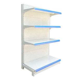 Assemble Milk White Cold Rolled Steel Single-Sided Display Shelf Single Sided