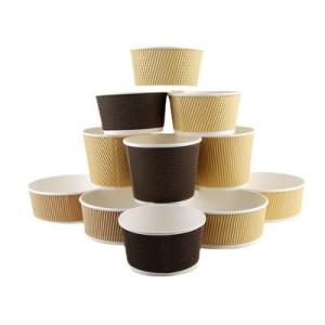SGS Sundae Bowls Disposable Ice Cream Cups Glossy Lamination