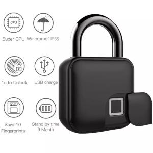 Tuya Keyless Fingerprint Padlock IP65 Waterproof USB Charging Zinc Alloy