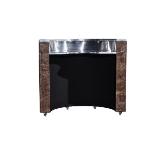 Full Handwork Aluminium Sheet Vintage Leather Counter High End Bar Furniture