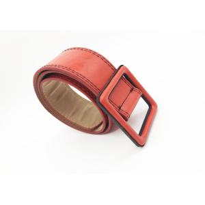 1 7/8" Wide Women's Fashion Leather Belts High Waist Rectangular Stitch - Edged