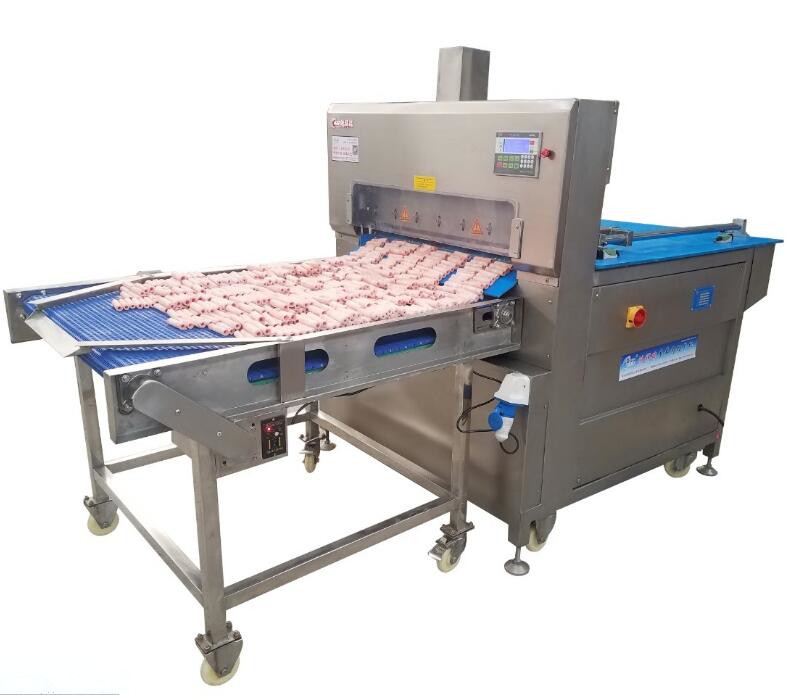 Eight Roller Meat Slicing Machine For High Speed Frozen And Fresh Meat