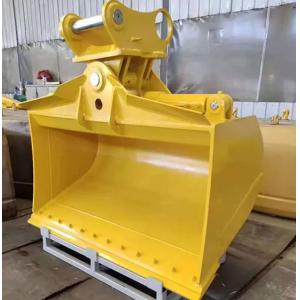 Custom Steel Tilt Bucket 0.1-0.75 CBM Capacity 800-1500mm Opening Red Or Yellow