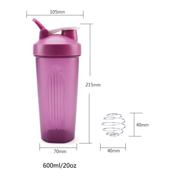 Custom Logo Mixing Water Drink Gym Blender Protein Shaker Bottle Plastic Portable Blender Shaker Bottle With Ball