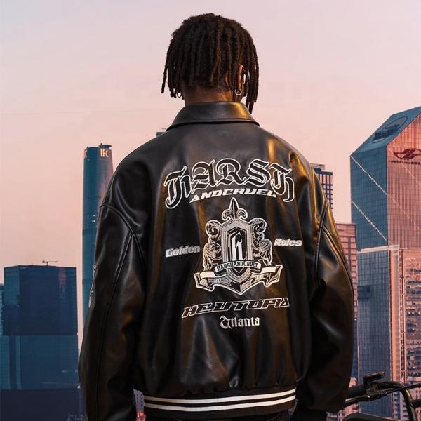 Buy Customizable Unisex  Varsity Jacket Mens Streetwear Stretch OEM Service at wholesale prices