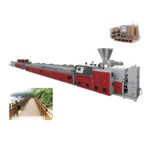 Quality PP , PE , PVC wood plastic composite WPC machine for WPC decking 240mm for sale