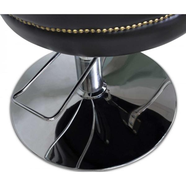 Custom Black Royal Salon Hair Styling Chairs U - Bar Footrest , Classic Design