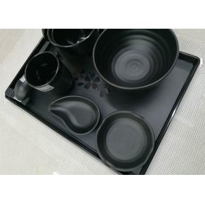 Imitation Porcelain Dinnerware Sets Japanese And Korea Series Tableware Black