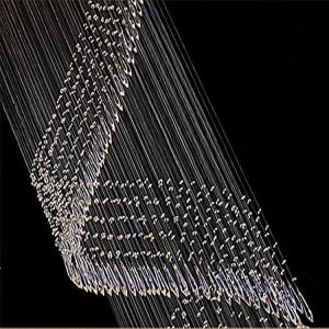 Classical Style Raindrop Staircase Pendant Light Height 1500mm