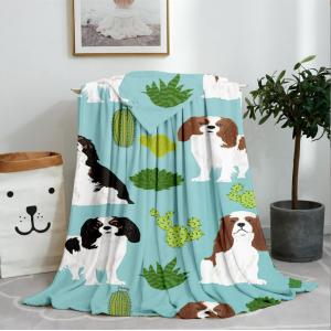 Super Soft Polyester Fleece Blanket , Woven Flannel Fleece Throw Blanket