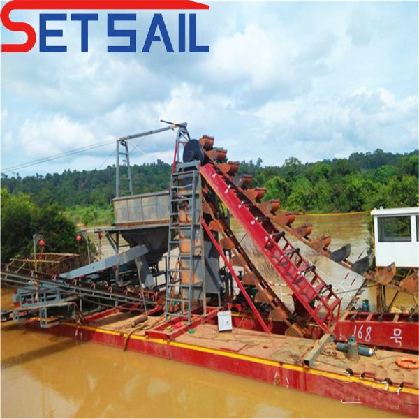 Bucket Chain Sand Gold and Diamond Dredger