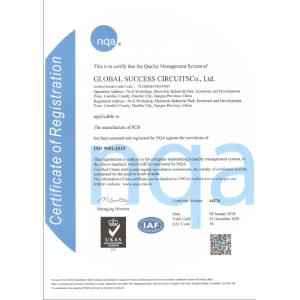 Global Success Circuits Co.,Ltd Certifications