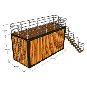 Topshaw 15FT 20FT 10FT Readymade Mobile Kitchen Container Restaurant Shipping