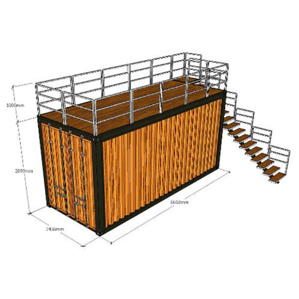Topshaw 15FT 20FT 10FT Readymade Mobile Kitchen Container Restaurant Shipping