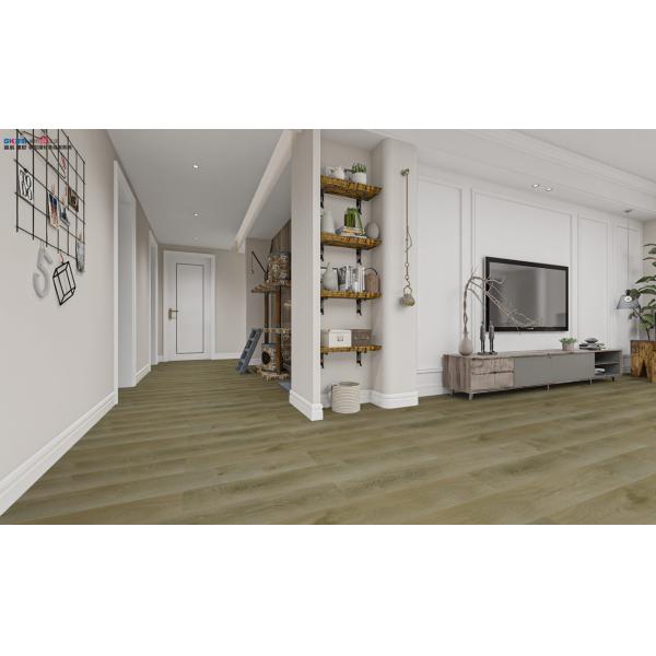 0.3mm SPC Flooring Fire Retardant Noise Prevention Waterproof Stone Brown GKBM LS-M029