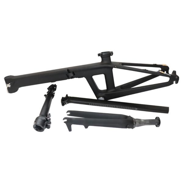 Buy Sleek 20 Inch Carbon Bike Frame With Gloss Surface Processing Mode And BB92mm Pressfit at wholesale prices
