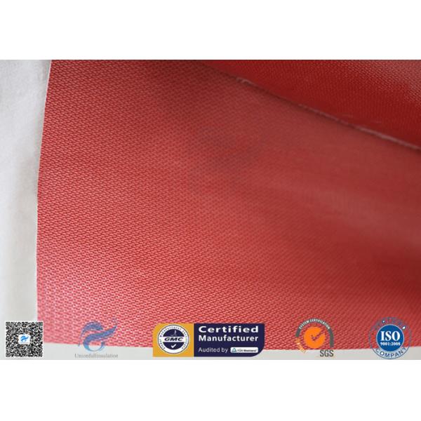 Fire Blanket 480g 0.43mm High Strength Silicone Coated Fiberglass Fabric Red Color
