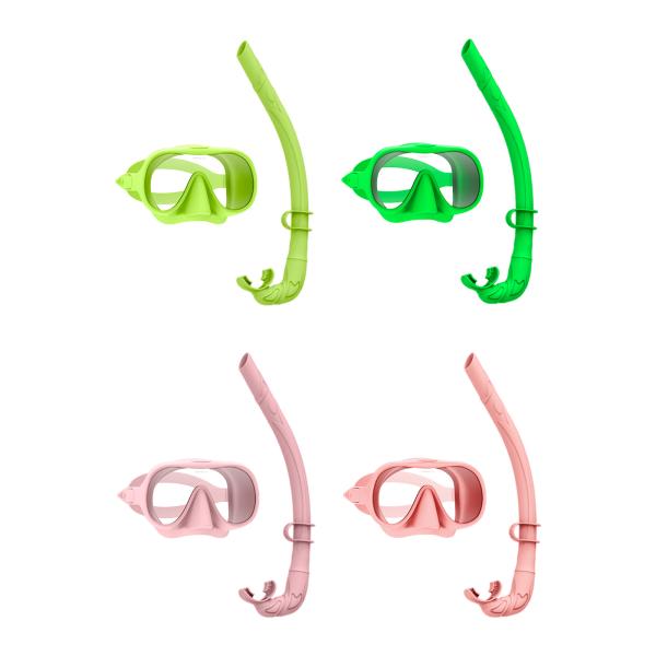Single Tempered Glass Silicone Dry Snorkel Mask and Snorkeling Set for Adult in Snorkel Mask Set