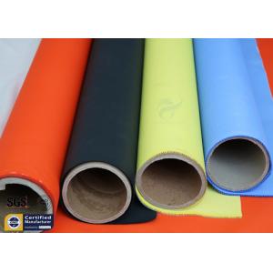 China Orange Acrylic Coated Fibreglass Fabric 500℉ 0.2MM 260G Chemical Flame Resistant on sale