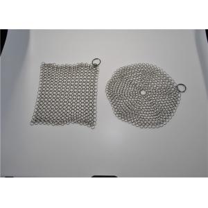 Multi Specifications Stainless Steel Chainmail Scrubber For Pot Cleaning