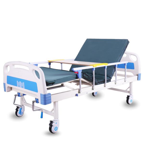 Buy Double Crank Adjustable Hospital Bed Multifunctional Hospital Manual Nursing Beds at wholesale prices