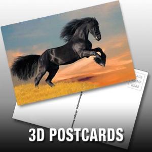 Flip Effect 3D Lenticular Postcard Cute Puppies and Kittens Design