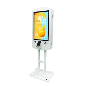Floor Standing Touch Screen POS Terminal , Restaurant Ordering Kiosk 27 Inch 32