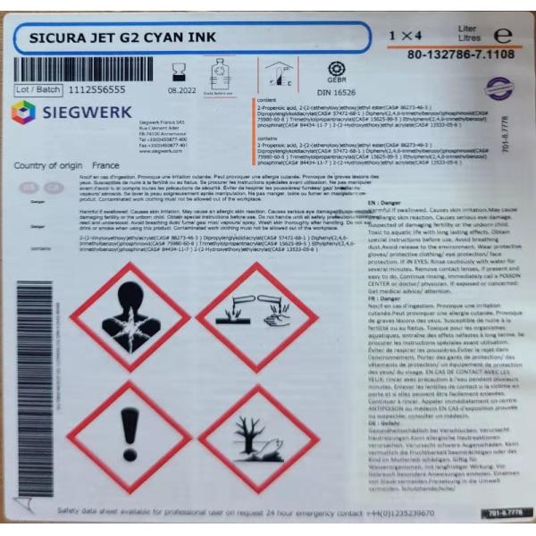 Agfa G2 Single PASS UV Ink 1000ml/Bottle Black Label Printing Ink For Rioch G5 G6 Toshiba