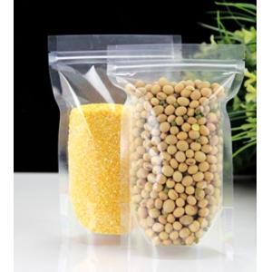 Strong Laminated Stand Up Clear Zipper Pouch Printing Gusset Bag