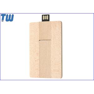Credit Card USB Flash Pen Drive 4GB Capacity Data Storage Wood Material