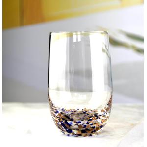 Gold Stone Bottom Glass SGS 300ml Handmade Whiskey Glass