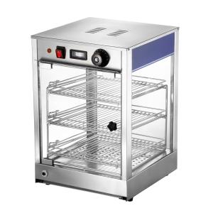 0.85kw Electric Food Warmer Station , Stainless Steel Display Warmer Showcase