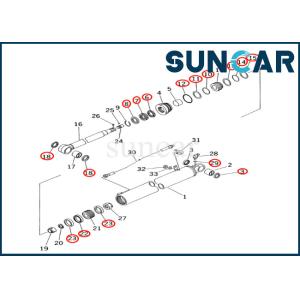 Arm Cylinder Service Kit 707-99-35230 7079935230 Arm Cylinder Seal Kit Fits PC60